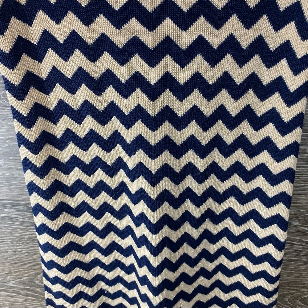 Lilly Pulitzer Short Sleeve Metallic Zig Zag Wool Dress - Picture 3 of 7